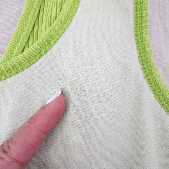 Nike Bright Green Ribbed Tank Top with Lining, Size S (4-6) - Picture 14 of 14